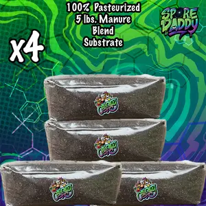 Ms. Cow Patty's Manure Blend Pasteurized Mushroom Substrate | 5 lbs | 4 pack