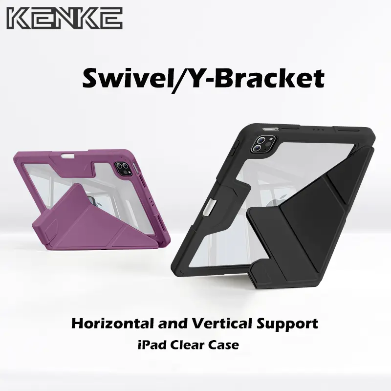 KENKE iPad Case Anti-fall Case for iPad Pro Air M4 2024 2025 11 Inch 13 Inch Air 6th m2 11Inch M3 13Inch Air 4/5th Gen 10.9Inch 7th 8th 9th 10th Gen 10.2 Inch 10.9Inch Tablet Protective Cover Outdoor Acrylic Casing Ipad Accessories