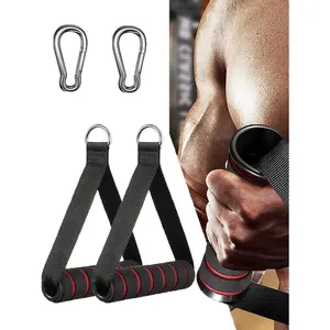 4pcs/Set Red Antiskid Pull Rope Grip Fitness Accessories Exercise Band Handle Rally Handle For Yoga Hammock Handle Resistance Bands Gym Accessories