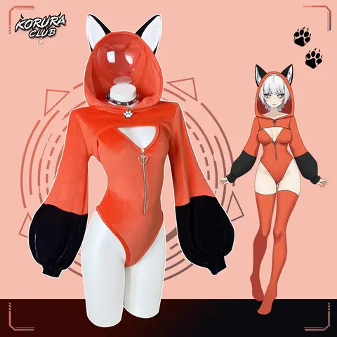 KORURACLUB SR22 Cute Fox-Inspired Bodysuit – Women's Slim Fit Fashion Top for Spring summerwins,
