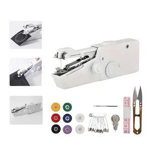 Portable Cordless Mini Sewing Machine with Accessory Kit Easy-to-Use Lightweight Handheld Design for Beginners Ideal for Quick Repairs.convenient. Household Mini Portable Sewing Machine, Handheld Mini Sewing Machine, Sewing Supplies for Home Use