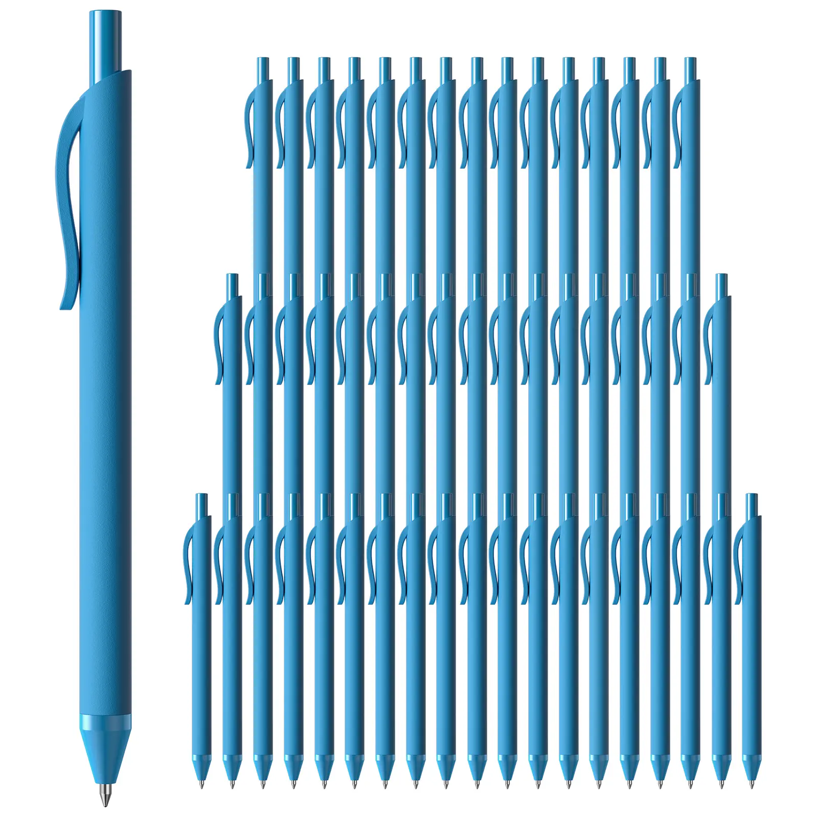50 Pack Ink Pens - Bulk 1.0MM Medium Point Ballpoint Pens with Smooth German Ink Retractable Design for Students Teachers and Office Professionals