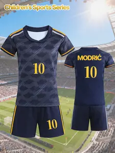 Name MODRIĆ and Number 10 - Children's Summer Football Kit, a two-piece set including a jersey and shorts, lightweight and breathable, suitable for sports and casual wear, the perfect choice for outdoor activities