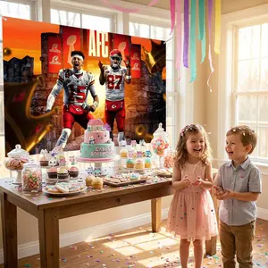 PPatrick Mahomes Flags European Simple Design Horizontal Banner | High-Density Knitted Polyester Fabric | All-Weather Durable for Indoor & Outdoor | Vivid Color Fastness | Party Decorations Banners