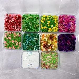 6-10 boxes of moss grass flower mixture for artjournal and scrapbook diy supplies