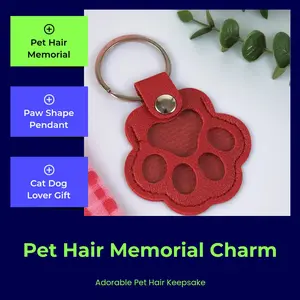 Cute Pet Hair Memorial Pendant, Claw Shape Pendant for Collecting Pet Hair, Cat Dog Lover Gift, Bracelet or Necklace Decoration