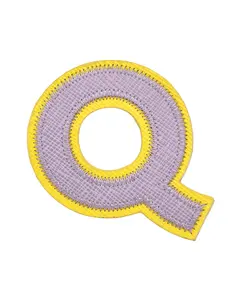 Lilac + Yellow Embossed Vegan Letter Patch