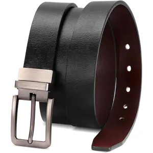 Reversible Leather Belts for Women with Rotated Metal Buckle Fashion Women Belts