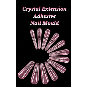 Pink Dual Forms Nail Molds for Gel/Polygel Extension Reusable DIY Nail Art Manicure 12 & 15 pcs