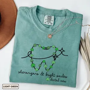 Dental St Patricks Day Shirt, Dental Hygienist Shamrock Shirt, Dental Tshirt, Shamrock Dentist Shirt, Dental Shirt, Dentist Office Shirt