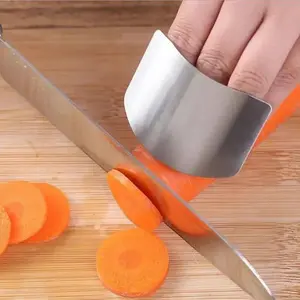 2-Pack Stainless Steel Finger Cutting Protectors Kitchen Tool for Slicing and Chopping Durable and Long-lasting