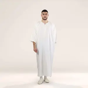 Moroccan Gandoura Pearl White