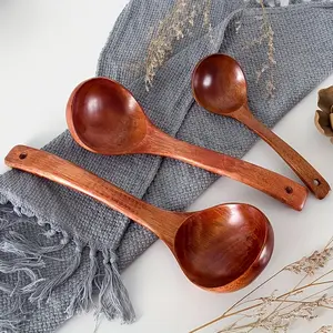 Creative Multi-Size Wooden Spoon Set, Wooden Cooking Tools, Durable Wood Material, Perfect for Home & Hotel Use, Versatile Design for Serving Soup