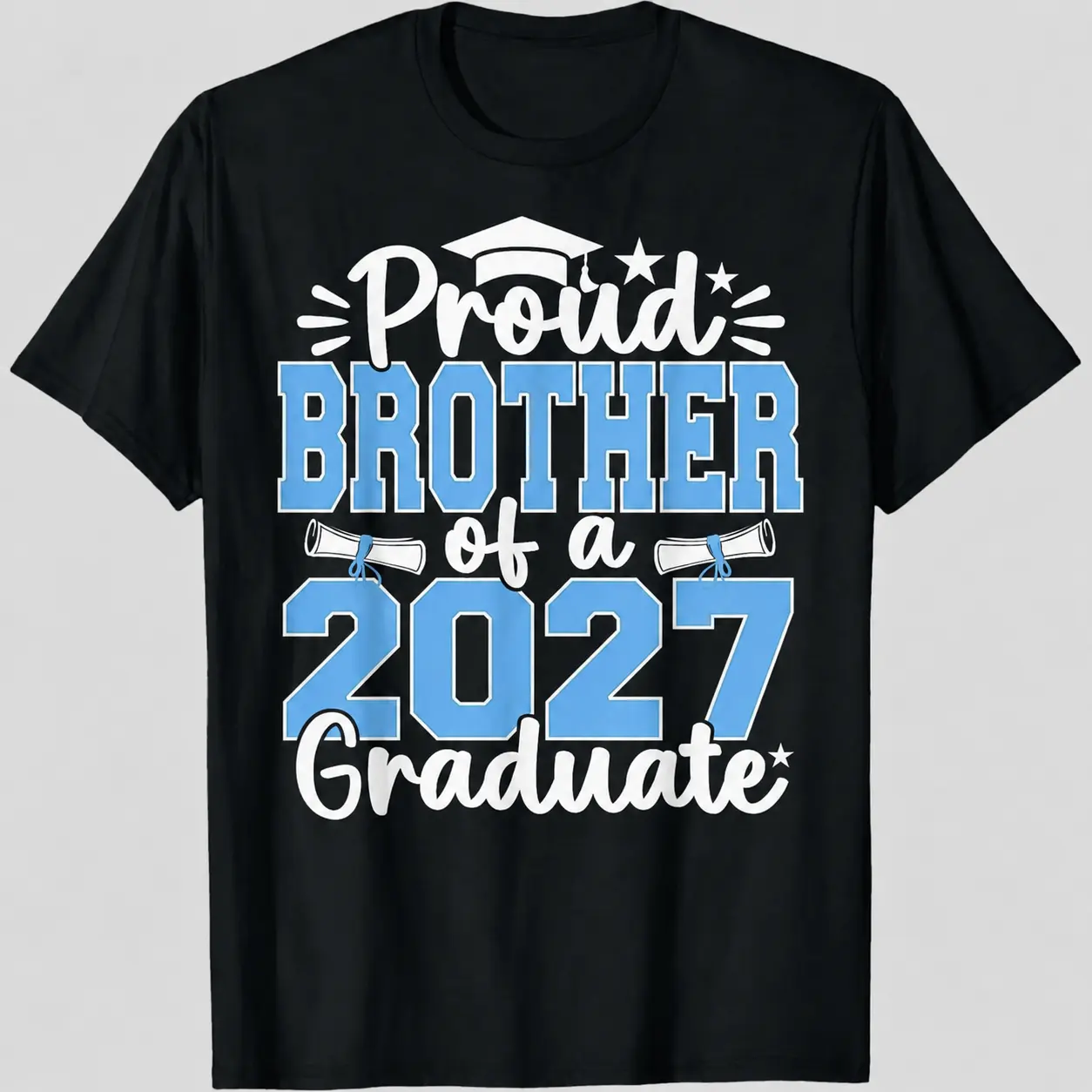 Proud Brother of a 2027 Graduate T-Shirt – Graduation Gift for Brother, Senior Class 2027 Family Celebration Tee