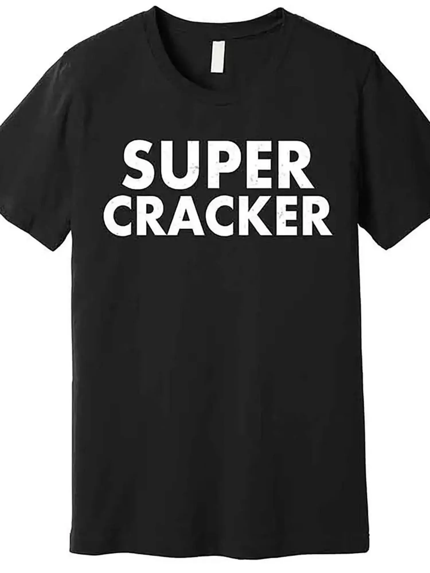 Super Cracker Men'S Black T-Shirt - Relaxed Fit Sh unisex soft cotton short sleeve t shirt, vintage graphic casual tee for men women teens, perfect birthday holiday gift for camping travel gym daily street  wear