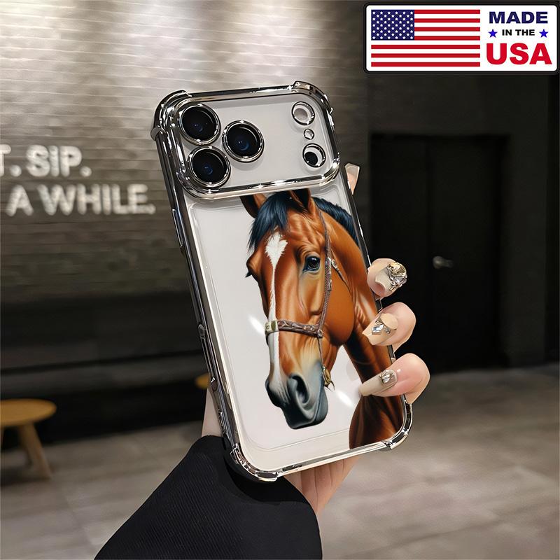 Bay Horse Western Aesthetic Design Pattern Casing For iPhone 17 16 15 14 13 12 Samsung 22 23 24 25 Plus Pro Max Ultra Soft Silicon TPU Shockproof Protector Vintage Unique Fashion Mobile Phone Case