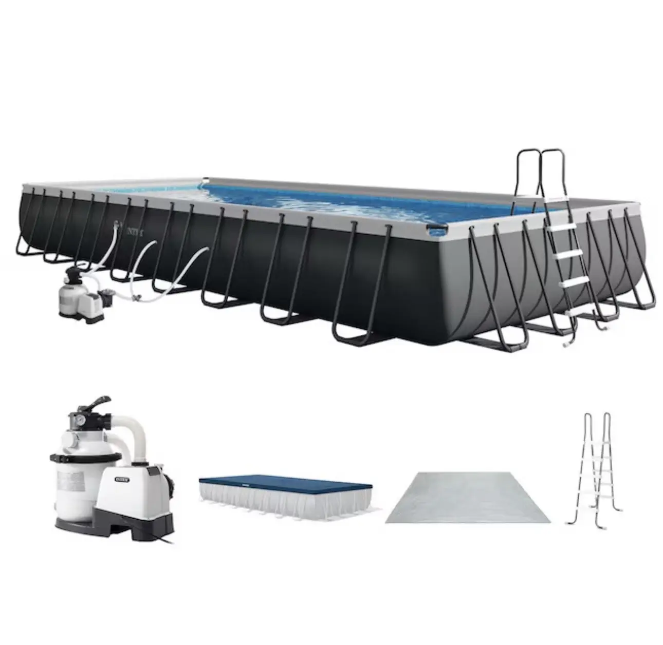 Intex 32x16x52 Above Ground Pool w/ Pump Cover Ladder
