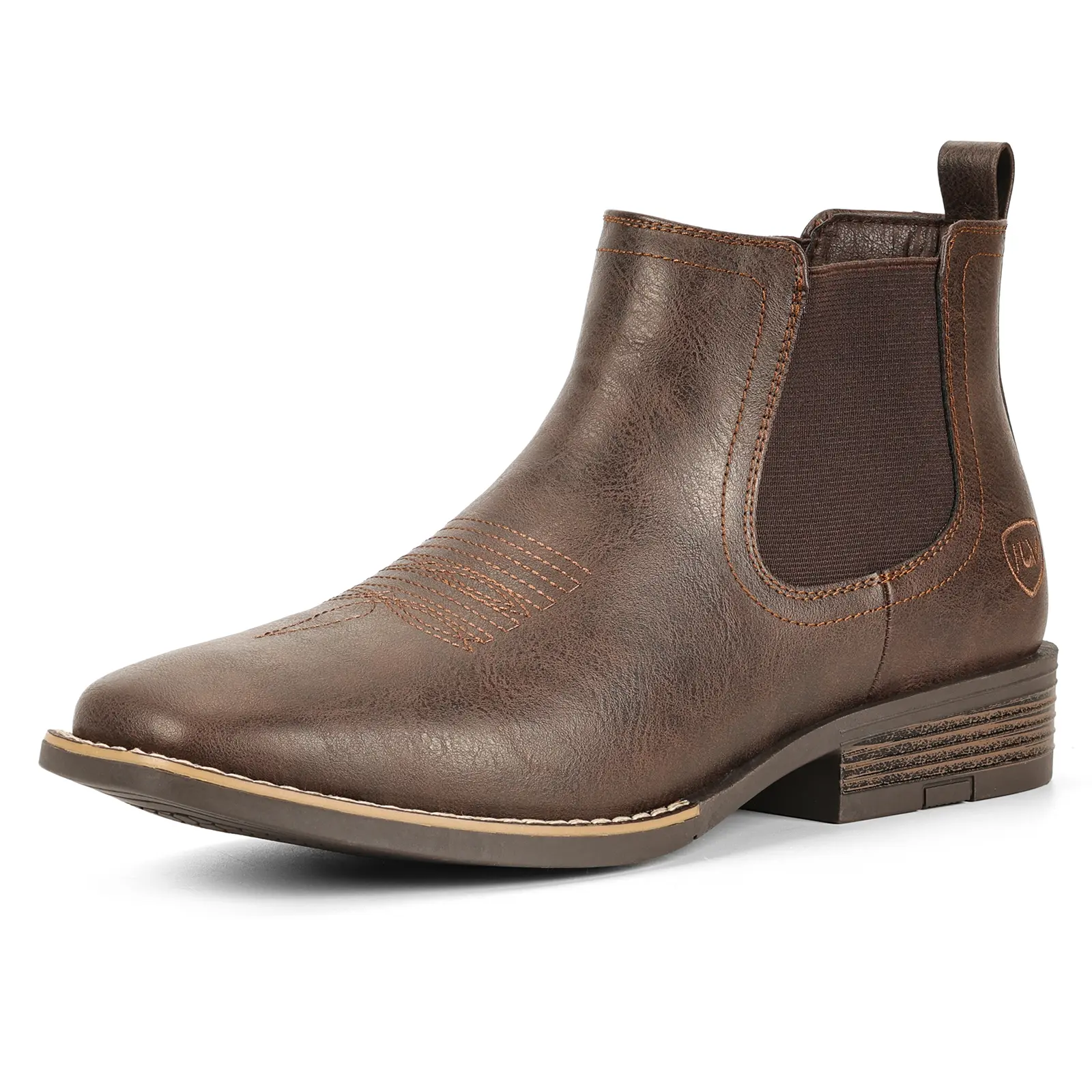 Cowboy Boots For Men Square Toe Chelsea Ankle Boots Mans Casual Western Boot Walking Shoes Footwear