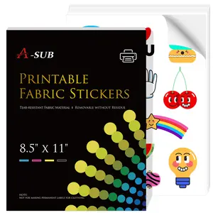 A-SUB Inkjet Self Adhesive Fabric Sticker 8.5"*11" 10 sheets