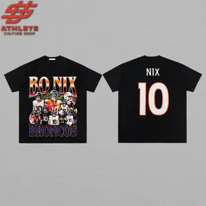 [Youth & Adult] BO NIX 10 V2 For Broncos Country High-Quality 100% Cotton T-Shirt (Made In US), Broncos Football Shirt, Game Day Outfits, Gift For Football Fans, Bo Chapman Nix Football Graphic Tee