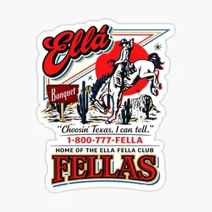 Ella's Fellas Club Sticker, Ella Langley Dandelion Tour, Ella langley World Tour - Ella Langley Sticker