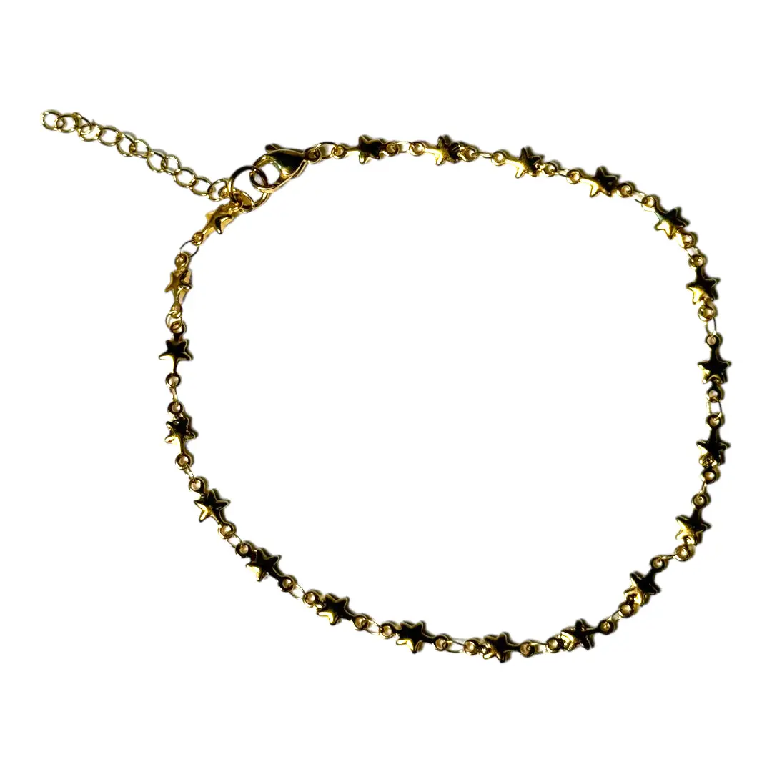 Starry Anklet - Elegant Design with Starry Pattern, Ideal for Any Occasion, Lightweight and Comfortable Fit Layering Statement Piece