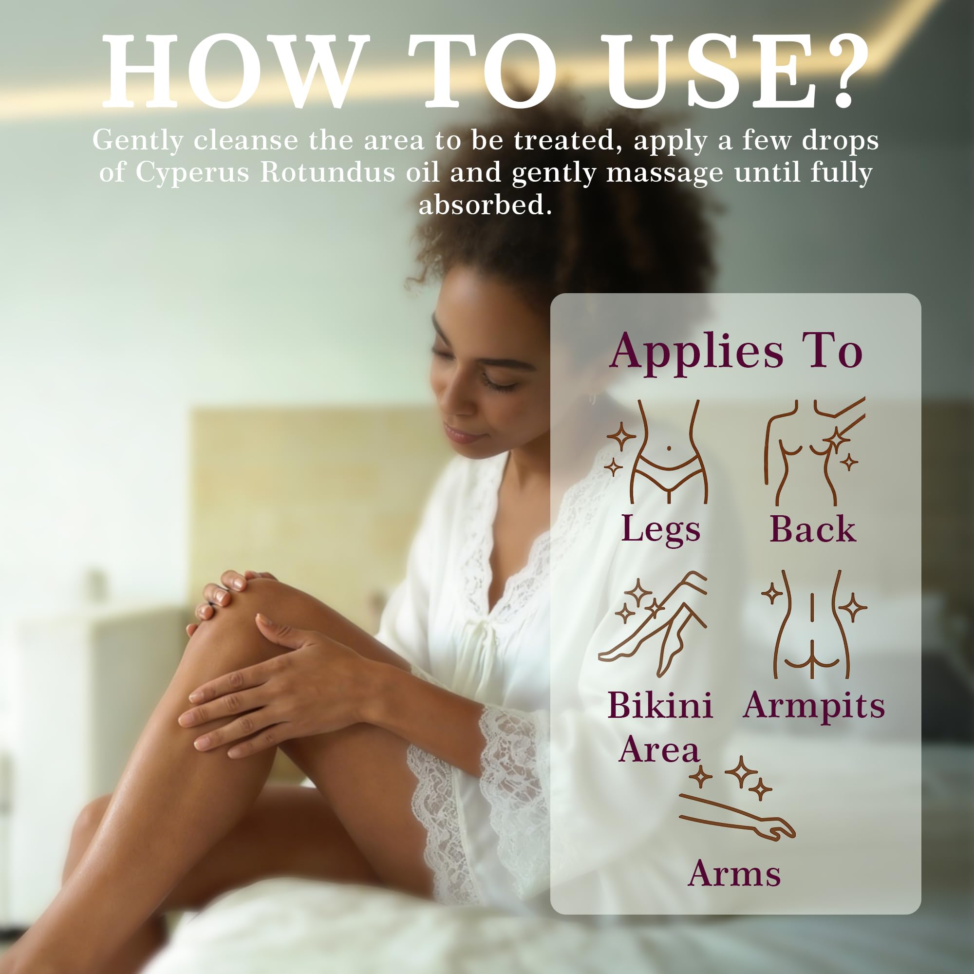 Cyperus Rotundus Oil Hair Removal Roll-On Essence, Natural Cyprus Cypress Rotundus Oil for Hair Removal, Reduces Unwanted Hair Growth, Soothes Skin & Minimizes Pores for All Skin Types