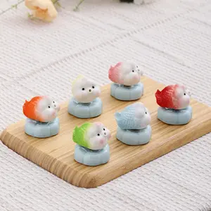 Kawaii Koi Fish Spinning Tea Pet, Colorful Ceramic Goldfish Rotating Ornament with Cloud Base, Cute Fish Figurine for Gongfu Tea Tray & Home Decor, Auspicious Tea Lovers Gift