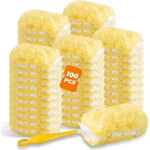100 Count 360? Heavy Duty Duster Refills Compatible with , Larger Size-Extra Thick Electrostatic Disposable dusters Refill for Electronics, Furniture, Blinds, Ceiling Fans, Unscented