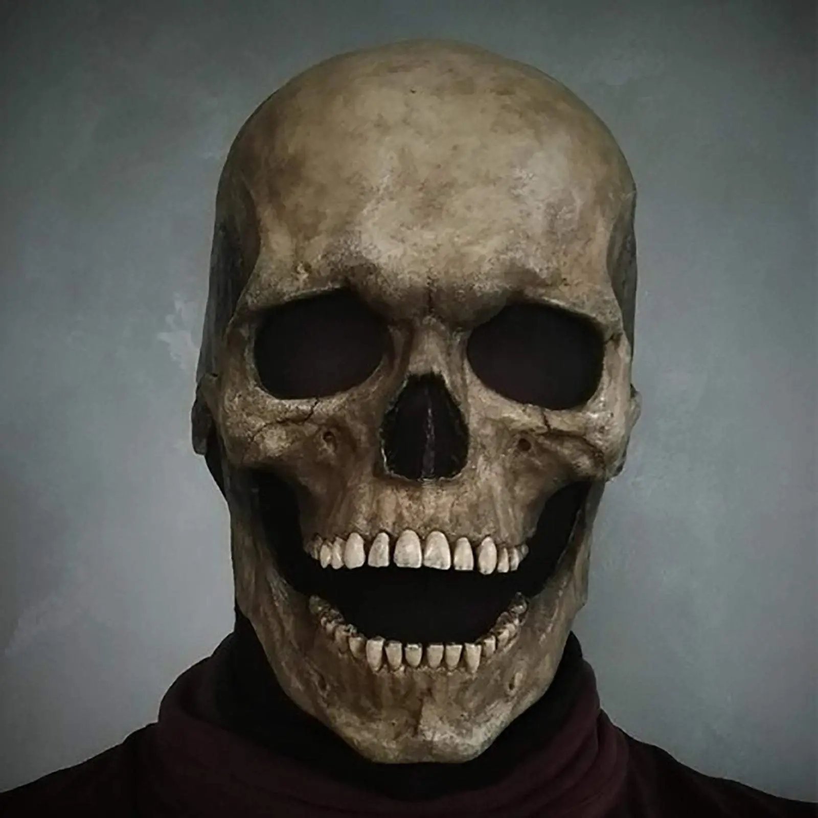 Halloween Movable Mouth Skull Mask Helmet