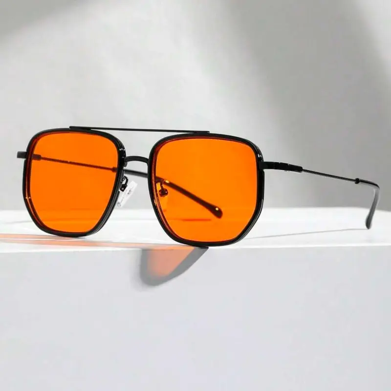 Unisex Metal Frame Sunglasses, Trendy Casual Sunglasses for Everyday Use, Fashion Accessories for Outdoor Activities, Stylish Glasses