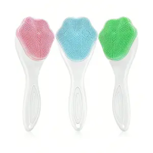 1Pc Silicone Face Scrub Brush,Manual Face Exfoliator Scrubber Soft Brister Facial Cleaning Brush Face Wash Scrubber Exfoliator Brush For Cleansing And Exfoliating Sensitive, Oily, Dry Skin Facial Cleansing Tools