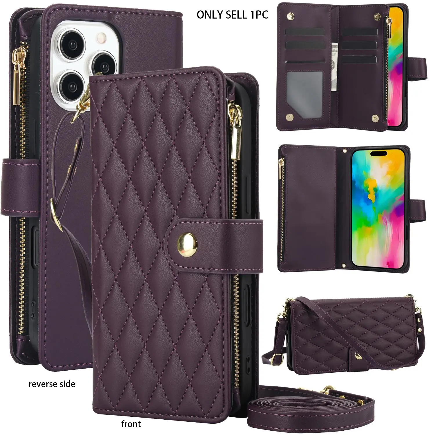 Dark purple + long rope