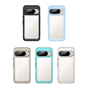 Compatible with Pixel 9/8 Pixel/7 Colorful Full package acrylic solid color transparent phone case -Hn427-6