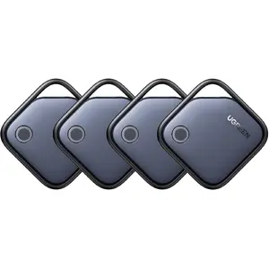 (Only for iOS) 4-pack, 2-year replaceable battery Bluetooth tracker, compatible with Apple Find My, smart tag for locating keys and luggage - [Apple Find My certified]