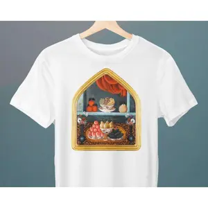 Men's Traditional Persian art and cultural celebration, specifically related to Nowruz (Persian New Year) Graphic T-Shirt - Short Sleeve Crew Neck Regular Fit Casual Wear | Soft & Breathable Fabric, Durable Print, Everyday Comfort, Machine Washable,