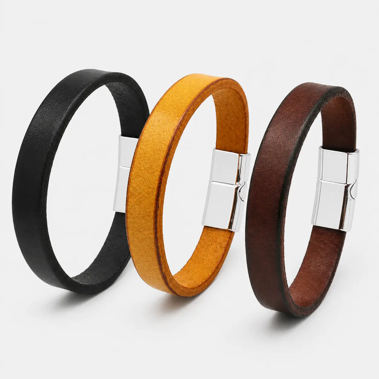 Vintage Genuine Leather Wrap Cord Cuff Bracelet For Hand Wrist Wristband Men Woman Punk Bangle Couple Jewelry Gift