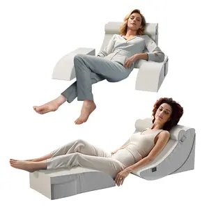 Adjustable Orthopedic Wedge Pillow Set 5pcs for Post Surgery - Ergonomics Foam Body Pillows for Reading, Sleeping, and side sleeper reading pillow