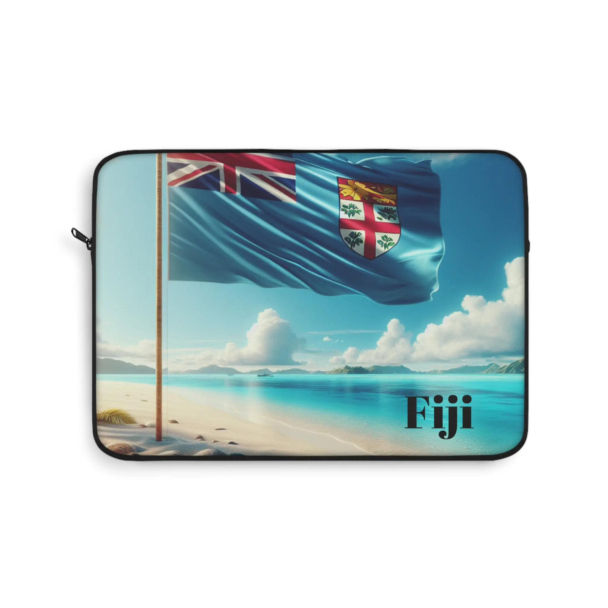 Fiji Flag Beach Decor Pillow | Boho Home Accent | Summer Vibes | Perfect for Beach Lovers, Travel Enthusiasts, Tropical Decor
