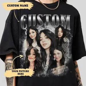 Custom Bootleg Rap T-Shirt, Custom Face Shirt With Name, Graphic Birthday Gift, 90s Graphic Tee Style, Personalize Your Name, Gift For Him, Gift For Her,