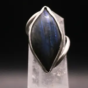 Size 5 Labradorite Crystal Ring