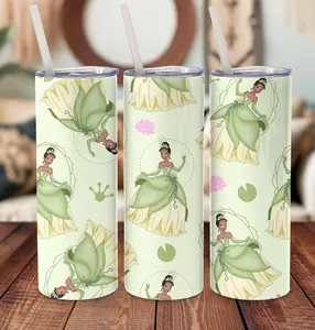 Princess Inspired Tumbler | Princess Tiana Inspired Tumbler | 20oz Custom Tumbler Portable