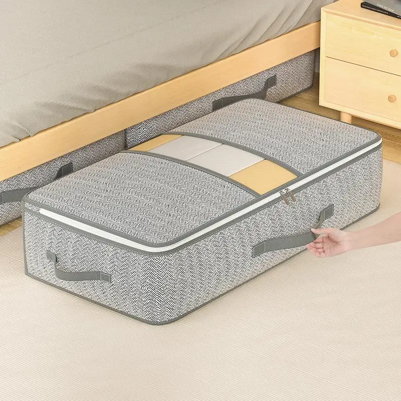 Under Bed Clothes Storage Bag, 1 Count Large Capacity Quilt Storage Bag Room Organizer, Household Storage Organizer for Bedroom, Cozy Bedroom Accessor