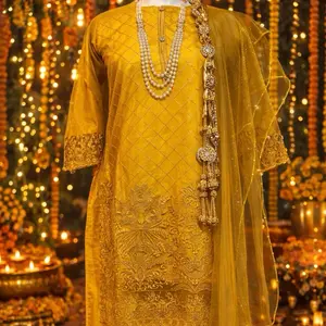 Mustard Yellow Mehndi Outfit