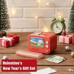 Vintage Tv-shaped Toothpick Holder with Automatic Pop-up Dispenser + Mini Portable Storage Box - Stylish and Colorful Plastic Toothpick Case, Perfect for Kitchen, Dining Room, Bedroom, and Versatile Travel Organizer