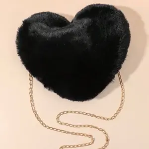 Fluffy Heart Shoulder Bag
