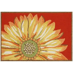 Liora Manne Frontporch Sunflower Indoor/OutdoorRug 24" x 36"