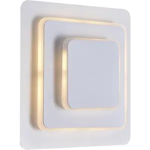 CWI Lighting Private I LED 9 inch Matte White Wall Sconce Wall Light 1238W9-103