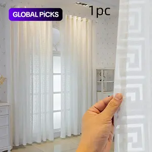 Luxury European Modern Embroidered Velvet Curtain, Semi-Transparent Drapes for Living Room Bedroom, Light Blocking, Decorative Privacy Protection #GLOBAL PICKS