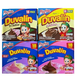 Duvalin Mexican Sweets Strawberry-Vanilla, Hazelnut-Vanilla, Hazelnut-Strawberry and Tri-Flavor Pack of 4 Boxes 72 Count Total